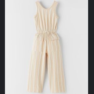 Zara striped jumpsuit